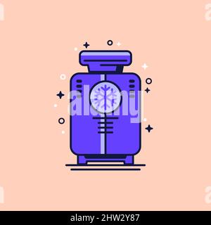 cryotherapy icon with cryosauna, vector Stock Vector