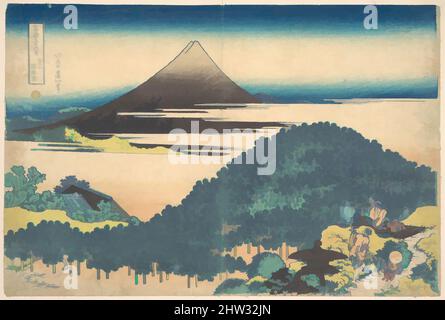 Art inspired by 冨嶽三十六景　青山円座松, Cushion Pine at Aoyama (Aoyama enza no matsu), from the series Thirty-six Views of Mount Fuji (Fugaku sanjūrokkei), Edo period (1615–1868), ca. 1830–32, Japan, Polychrome woodblock print; ink and color on paper, 10 x 15 in. (25.4 x 38.1 cm), Prints, Classic works modernized by Artotop with a splash of modernity. Shapes, color and value, eye-catching visual impact on art. Emotions through freedom of artworks in a contemporary way. A timeless message pursuing a wildly creative new direction. Artists turning to the digital medium and creating the Artotop NFT Stock Photo