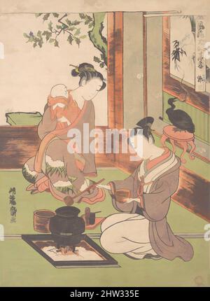 Art inspired by Modern Versions of the twenty-four Paragons of Filial Piety: Guo Zhu, Edo period (1615–1868), ca. 1770, Japan, Polychrome woodblock print; ink and color on paper, 10 3/8 x 7 5/8 in. (26.4 x 19.4 cm), Prints, Isoda Koryūsai (Japanese, 1735–ca. 1790), As his young wife, Classic works modernized by Artotop with a splash of modernity. Shapes, color and value, eye-catching visual impact on art. Emotions through freedom of artworks in a contemporary way. A timeless message pursuing a wildly creative new direction. Artists turning to the digital medium and creating the Artotop NFT Stock Photo