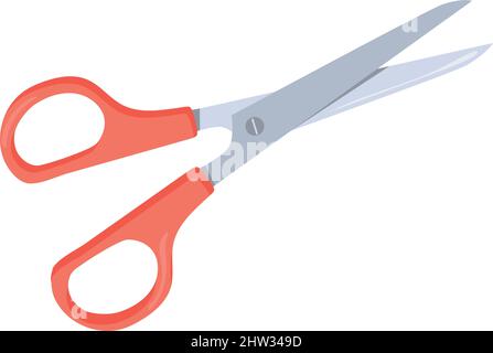 Scissors icon. Cartoon sharp metal blade instrument isolated on white background Stock Vector