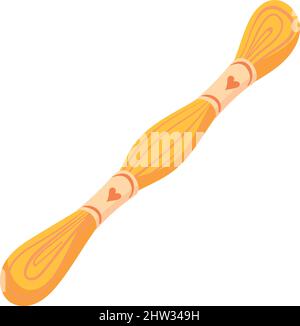 Color thread pack for needlework or embroidery. Cartoon icon isolated on whide background Stock Vector
