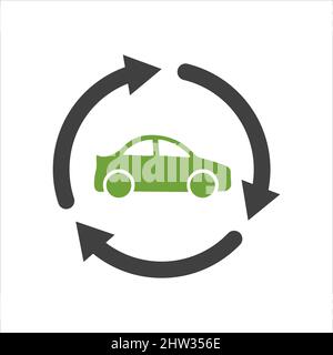 Used car and dealership icon for used car business design. Stock Vector