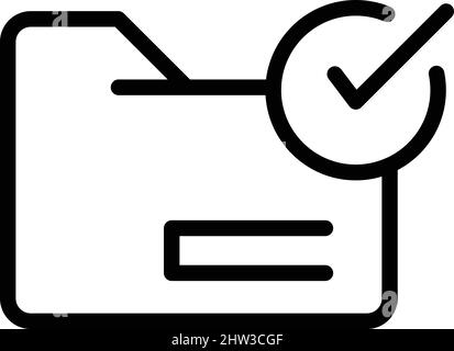 Secured folder icon outline vector. Data secure. Safety privacy Stock Vector