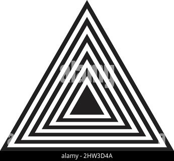 Abstract triangle lines vector geometric shape for logo, web, print and modern and contemporary design wall art background in a glyph illustration Stock Vector