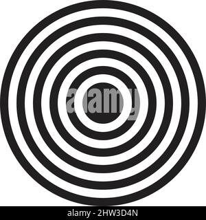 Abstract circle lines vector geometric shape for logo, web, print and modern and contemporary design wall art background in a glyph illustration Stock Vector