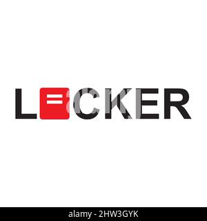 Vector logo of the parcel storage locker Stock Vector