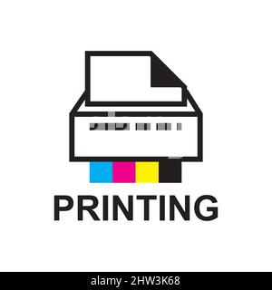 Vector logo of the printing house, photocopies Stock Vector