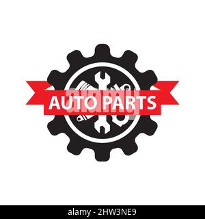 Vector logo of car parts, auto repair Stock Vector