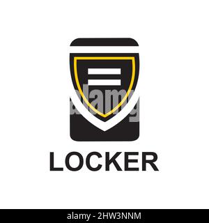 Vector logo of the parcel storage locker Stock Vector
