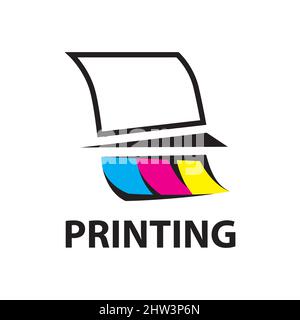 Vector logo of the printing house, photocopies Stock Vector