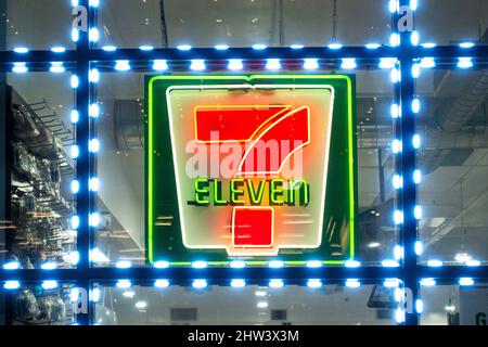 7 eleven store sign in Virginia Stock Photo