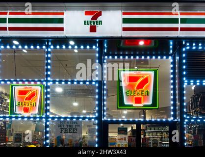 7 eleven store sign in Virginia Stock Photo