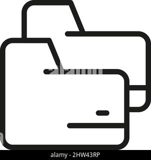 Digital folder icon outline vector. Edit tool. Data scale Stock Vector