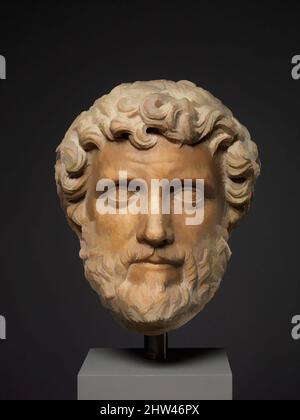 Art inspired by Marble portrait bust of the emperor Gaius, known as Caligula,  Early Imperial, Julio-Claudian, A.D. 37–41, Roman, Marble, H. 20 in. (50.8  cm), Stone Sculpture, The portrait style created for