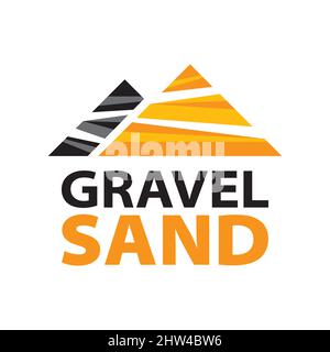 Vector logo of sand mining and trading Stock Vector