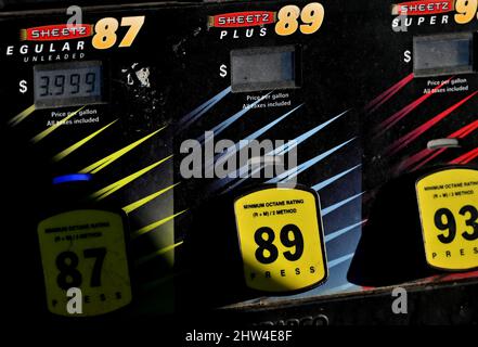 Sheetz gas station fuel pump Stock Photo - Alamy