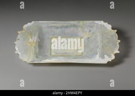 Art inspired by Glass serving dish, Early Imperial, Second half of the 1st–2nd century A.D., Roman, Glass, greenish colorless; cast and cut, Without handles: 1 3/4 × 8 5/8 in. (4.4 × 21.9 cm), Glass, Colourless with green tinge., Rim ground smooth; horizontal border with two raised, Classic works modernized by Artotop with a splash of modernity. Shapes, color and value, eye-catching visual impact on art. Emotions through freedom of artworks in a contemporary way. A timeless message pursuing a wildly creative new direction. Artists turning to the digital medium and creating the Artotop NFT Stock Photo