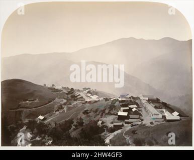 Art inspired by The Town on the Hill, New Almaden, 1863, Albumen silver print from glass negative, 39.7 x 52.3 cm (15 5/8 x 20 9/16 in.), Photographs, Carleton E. Watkins (American, 1829–1916), Watkins, the consummate photographer of the American West, combined a virtuoso mastery of, Classic works modernized by Artotop with a splash of modernity. Shapes, color and value, eye-catching visual impact on art. Emotions through freedom of artworks in a contemporary way. A timeless message pursuing a wildly creative new direction. Artists turning to the digital medium and creating the Artotop NFT Stock Photo