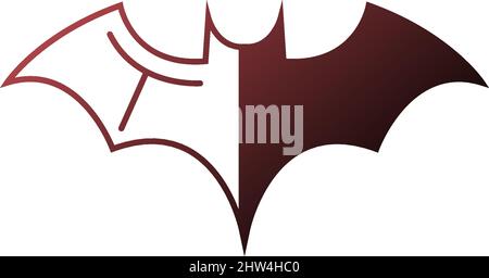 Bat animal logo icon illustration template vector Stock Vector
