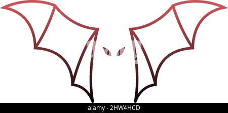 Bat animal logo icon illustration template vector Stock Vector