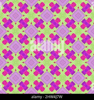 Abstract kaleidoscope or endless pattern made from fabric for background used. Stock Photo