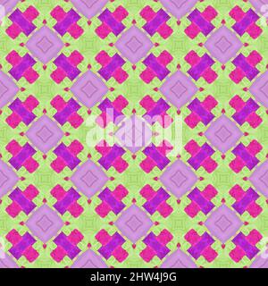 Abstract kaleidoscope or endless pattern made from fabric for background used. Stock Photo
