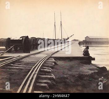 Art inspired by Ordnance Wharf, City Point, Virginia, 1865, Albumen silver print from glass negative, Image: 21.7 x 25.5 cm (8 9/16 x 10 1/16 in.), Photographs, Thomas C. Roche (American, 1826–1895), Very little is known of the early career of Thomas C. Roche. During the Civil War, he, Classic works modernized by Artotop with a splash of modernity. Shapes, color and value, eye-catching visual impact on art. Emotions through freedom of artworks in a contemporary way. A timeless message pursuing a wildly creative new direction. Artists turning to the digital medium and creating the Artotop NFT Stock Photo