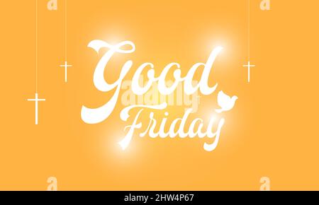 Good Friday. Christian holiday template for banner, card, poster, background. Stock Vector