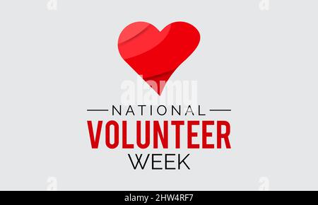 National Volunteer week. Volunteers communities template for banner, card, poster, background. Stock Vector