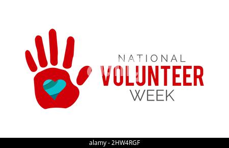 National Volunteer week. Volunteers communities template for banner, card, poster, background. Stock Vector