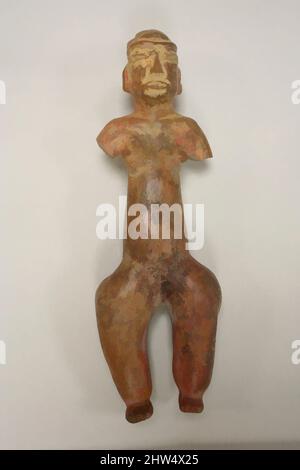 Art inspired by Standing Ceramic Female Figure, 12th–9th century B.C., Mexico, Mesoamerica, Tlatilco, Ceramic, Height 6-7/8 in. (17.5 cm), Ceramics-Sculpture, Classic works modernized by Artotop with a splash of modernity. Shapes, color and value, eye-catching visual impact on art. Emotions through freedom of artworks in a contemporary way. A timeless message pursuing a wildly creative new direction. Artists turning to the digital medium and creating the Artotop NFT Stock Photo