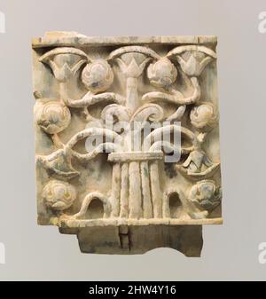 Art inspired by Plaque with a tree of intertwined papyrus and pomegranates; craftsman's mark on the lower tenon, Neo-Assyrian, ca. 8th–7th century B.C., Mesopotamia, Nimrud (ancient Kalhu), Assyrian, Ivory, 2.99 x 2.44 x 0.43 in. (7.59 x 6.2 x 1.09 cm), Ivory/Bone-Reliefs-Inscribed, Classic works modernized by Artotop with a splash of modernity. Shapes, color and value, eye-catching visual impact on art. Emotions through freedom of artworks in a contemporary way. A timeless message pursuing a wildly creative new direction. Artists turning to the digital medium and creating the Artotop NFT Stock Photo