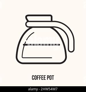 Coffee pot icon. Coffee drink. coffee kettle. Hot drink sign symbol. Teapot coffee icon. Stock Vector