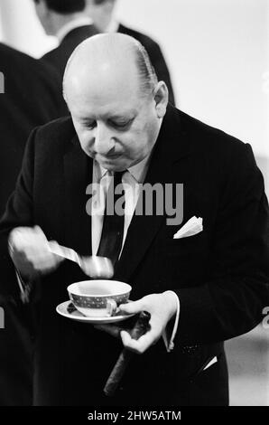 Media Mogul Lord Lew Grade at a dinner party. 24th January 1967. Stock Photo