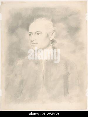 Art inspired by Captain Downman, the artist's brother, ca. 1776, Black chalk and wash, sheet: 10 1/8 x 8 1/8 in. (25.7 x 20.6 cm), Drawings, John Downman (British, Ruabon, Wales 1750–1824 Wrexham, Wales), In this early work, Dowman used subtle grays to portray his elder brother Francis, Classic works modernized by Artotop with a splash of modernity. Shapes, color and value, eye-catching visual impact on art. Emotions through freedom of artworks in a contemporary way. A timeless message pursuing a wildly creative new direction. Artists turning to the digital medium and creating the Artotop NFT Stock Photo