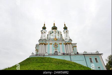 St. Andrew's Church in Kyiv, Ukraine. Stock Photo
