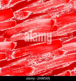 Red Brush Strokes Seamless Pattern Background or Texture Stock Vector