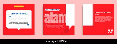 Social media tutorial, tips, trick, did you know post banner layout template with sticky paper note clips design element. Vector illustration Stock Vector