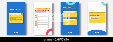 Social media tutorial, tips, trick, did you know post banner layout template with geometric pattern background and folder bubble message design elemen Stock Vector