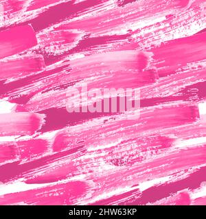 Modern Pink Brush Strokes Seamless Pattern Design Stock Vector