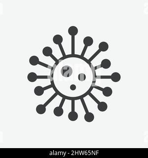 Microbe Bacterium Flat Vector Icon Stock Vector