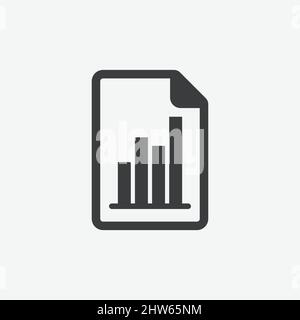 Statistics File Document Flat Vector Icon Stock Vector