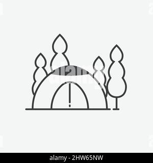 Camping Tent Flat Vector Icon Stock Vector