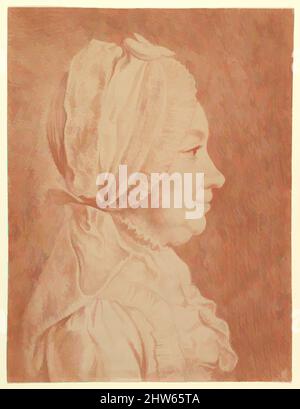Art inspired by Portrait of the Artist's Wife, 18th century, Red chalk, sheet: 19 11/16 x 14 3/4 in. (50 x 37.5 cm), Drawings, Daniel Nikolaus Chodowiecki (German, Danzig 1726–1801 Berlin, Classic works modernized by Artotop with a splash of modernity. Shapes, color and value, eye-catching visual impact on art. Emotions through freedom of artworks in a contemporary way. A timeless message pursuing a wildly creative new direction. Artists turning to the digital medium and creating the Artotop NFT Stock Photo