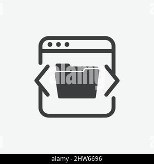 Folder OS Window Flat Vector Icon Stock Vector