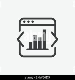 Financial Business OS Window Flat Vector Icon Stock Vector