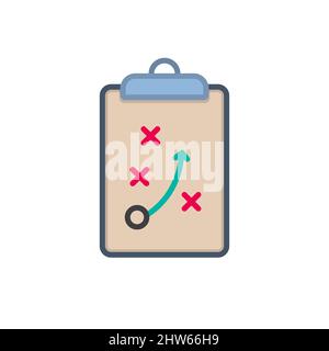 Strategy and Tactics Board Color Vector Icon Stock Vector