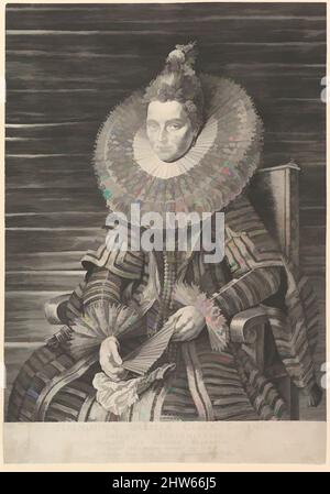 Art inspired by Portrait of Isabella Clara Eugenia, Governess of Southern Netherlands, 1615, Engraving; fourth state of four, 41.2 x 28.9 cm, Prints, Peter Paul Rubens (Flemish, Siegen 1577–1640 Antwerp), Jan Muller (Netherlandish, Amsterdam 1571–1628 Amsterdam, Classic works modernized by Artotop with a splash of modernity. Shapes, color and value, eye-catching visual impact on art. Emotions through freedom of artworks in a contemporary way. A timeless message pursuing a wildly creative new direction. Artists turning to the digital medium and creating the Artotop NFT Stock Photo