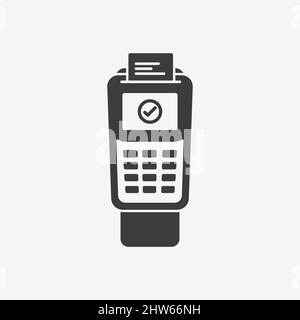 Card Payment Terminal TPV Flat Design Icon Stock Vector