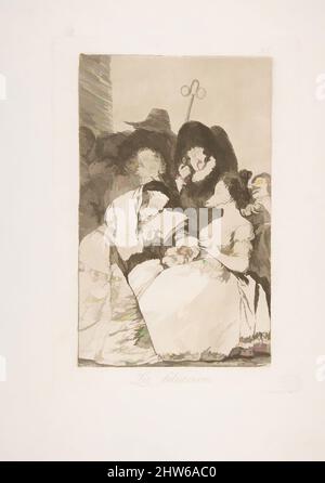 Art inspired by Plate 57 from 'Los Caprichos':The filiation (La filiacion.), 1799, Etching and aquatint, Plate: 8 7/16 x 5 7/8 in. (21.5 x 15 cm), Prints, Goya (Francisco de Goya y Lucientes) (Spanish, Fuendetodos 1746–1828 Bordeaux, Classic works modernized by Artotop with a splash of modernity. Shapes, color and value, eye-catching visual impact on art. Emotions through freedom of artworks in a contemporary way. A timeless message pursuing a wildly creative new direction. Artists turning to the digital medium and creating the Artotop NFT